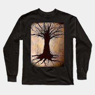 Tree Silhouette (Rooted) Natural skeletons Long Sleeve T-Shirt